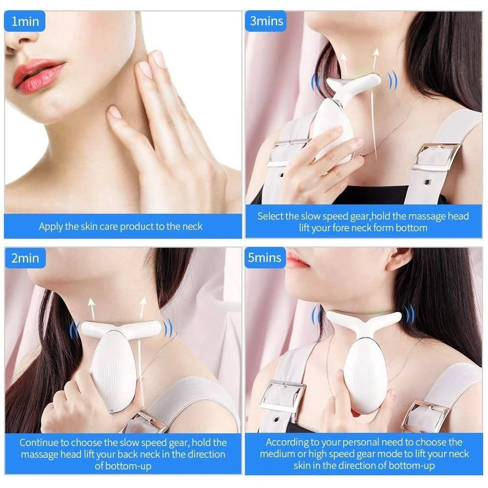 Face Lifting Device Neck Facial Eye Massage Introducer Mikrostrom Hautverjüngung Anti Aging Beauty Device Face Massager
