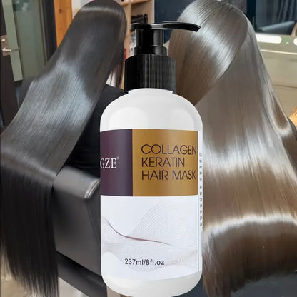 Kollagen-Keratin-Haarmaske - Tiefenpflege für Trockenes Haar - Angereichert mit Arganöl, Kokosnussöl und Sheabutter
