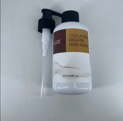 Kollagen-Keratin-Haarmaske - Tiefenpflege für Trockenes Haar - Angereichert mit Arganöl, Kokosnussöl und Sheabutter