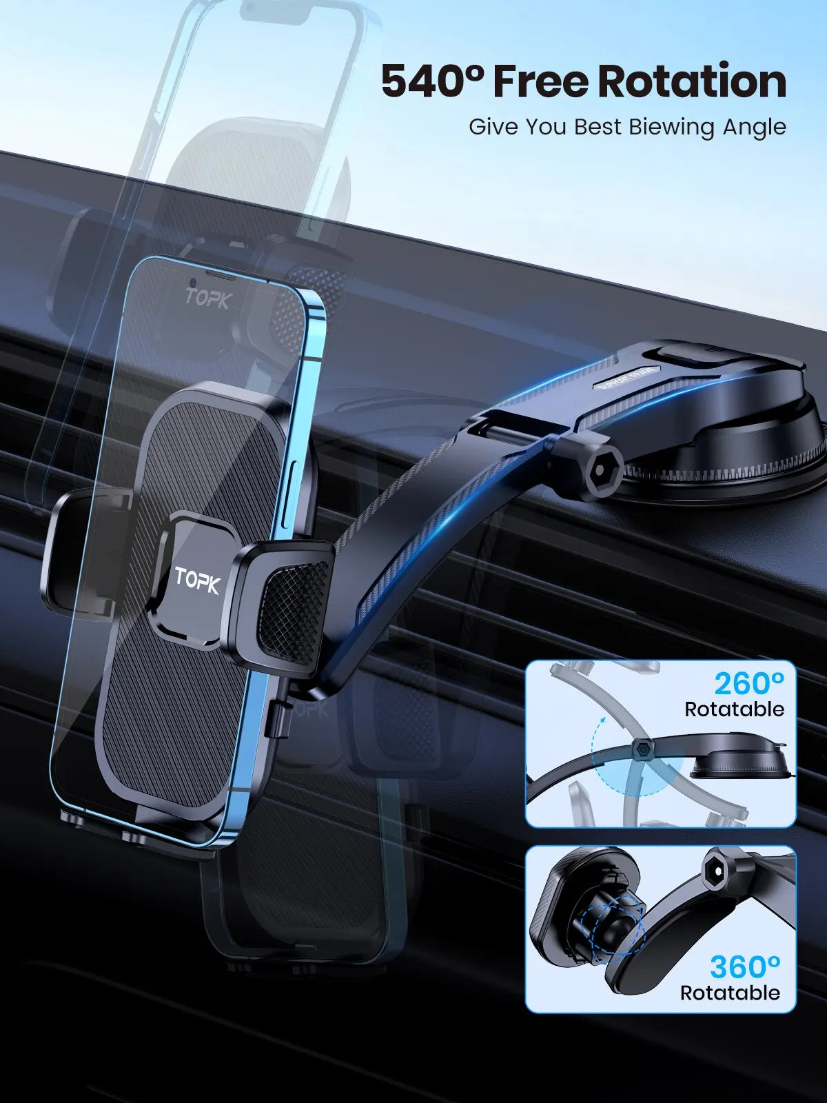 Autotelefonhalter Schwerkraftständer für iPhone Xiaomi Samsung Auto