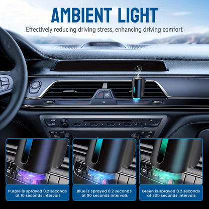 Smart Car Air Aromatherapie Diffusor Duft Auto Lufterfrischer mit drei einstellbaren Luftbefeuchtern Diffusor für ätherische Öle