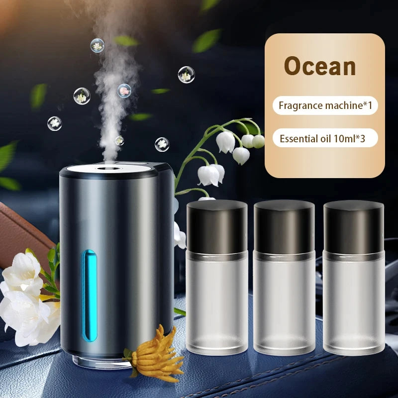 Smart Car Air Aromatherapie Diffusor Duft Auto Lufterfrischer mit drei einstellbaren Luftbefeuchtern Diffusor für ätherische Öle