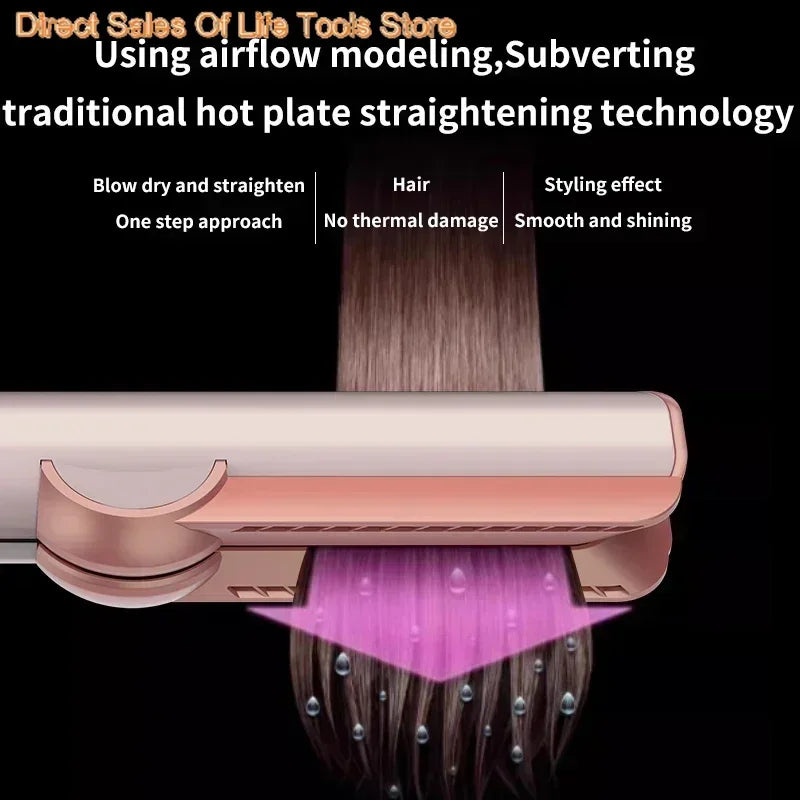 2-in-1 Glätteisen mit Föhnfunktion & Ionentechnologie