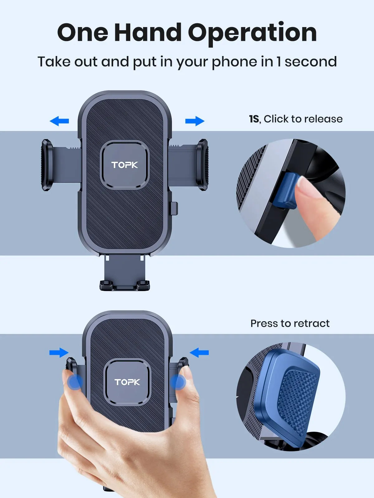 Autotelefonhalter Schwerkraftständer für iPhone Xiaomi Samsung Auto