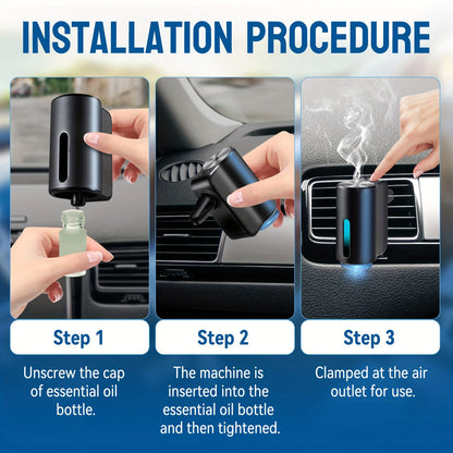 Smart Car Air Aromatherapie Diffusor Duft Auto Lufterfrischer mit drei einstellbaren Luftbefeuchtern Diffusor für ätherische Öle