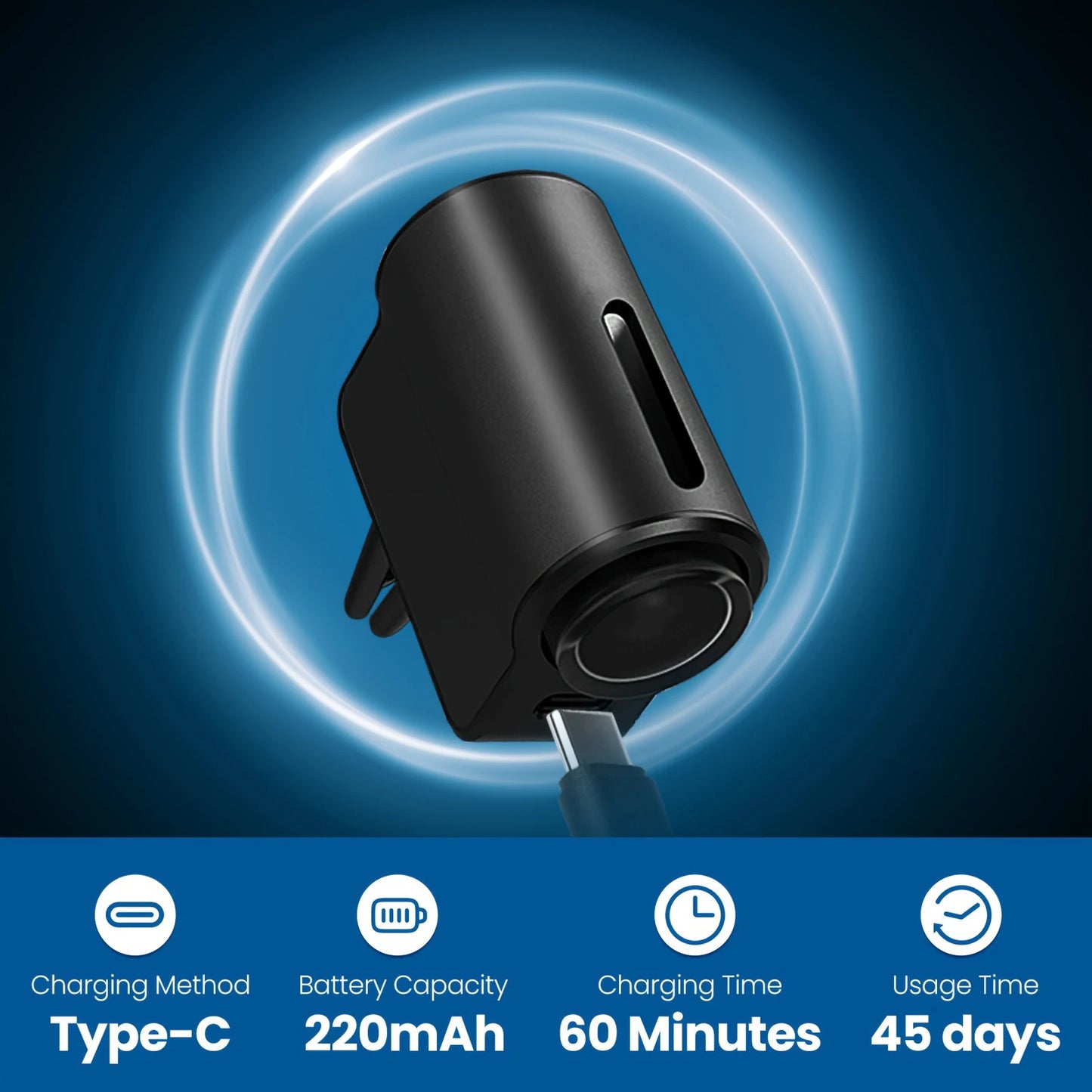 Smart Car Air Aromatherapie Diffusor Duft Auto Lufterfrischer mit drei einstellbaren Luftbefeuchtern Diffusor für ätherische Öle